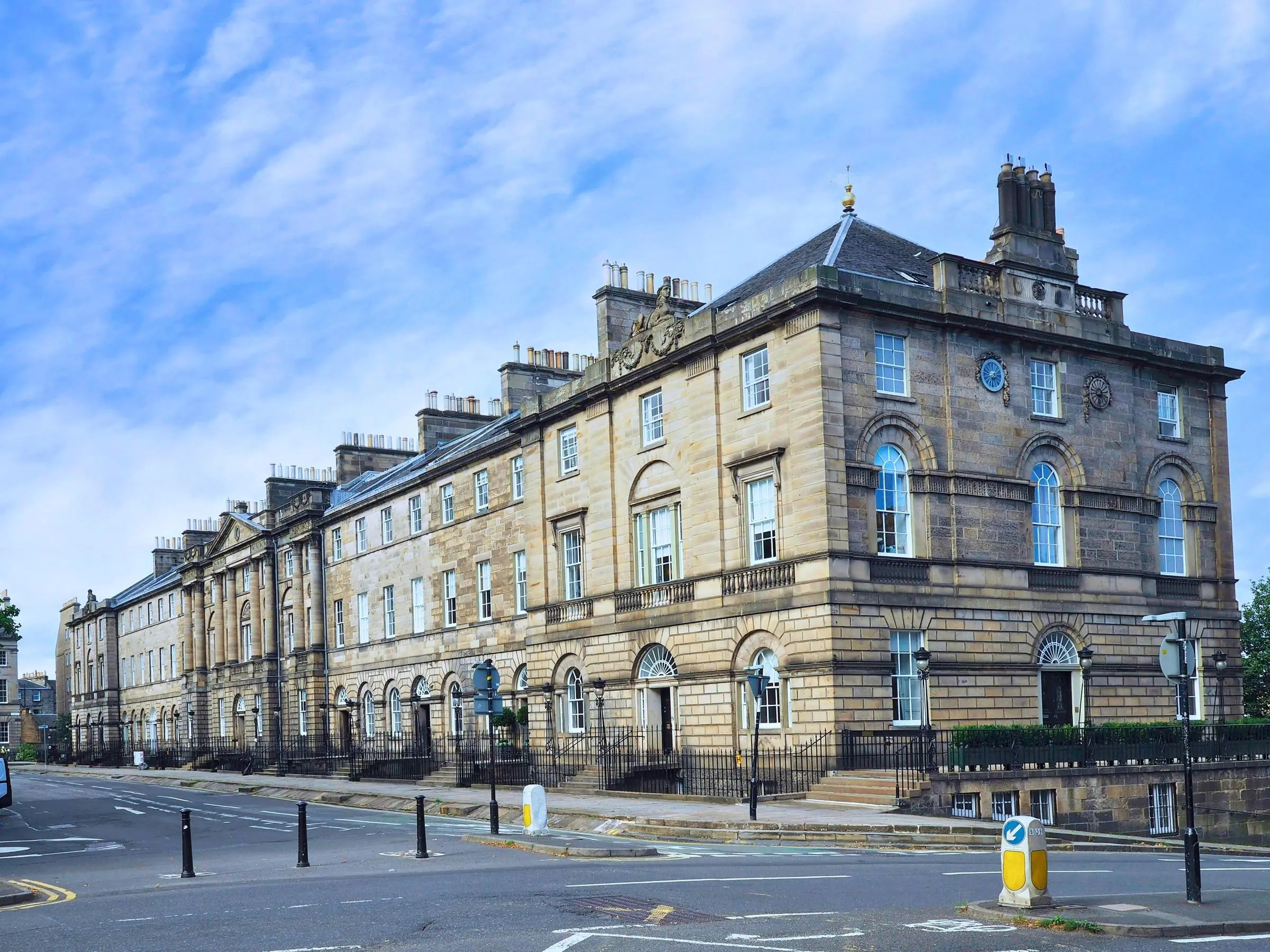 The elegant stone facade of The Georgian House on Charlotte Square
