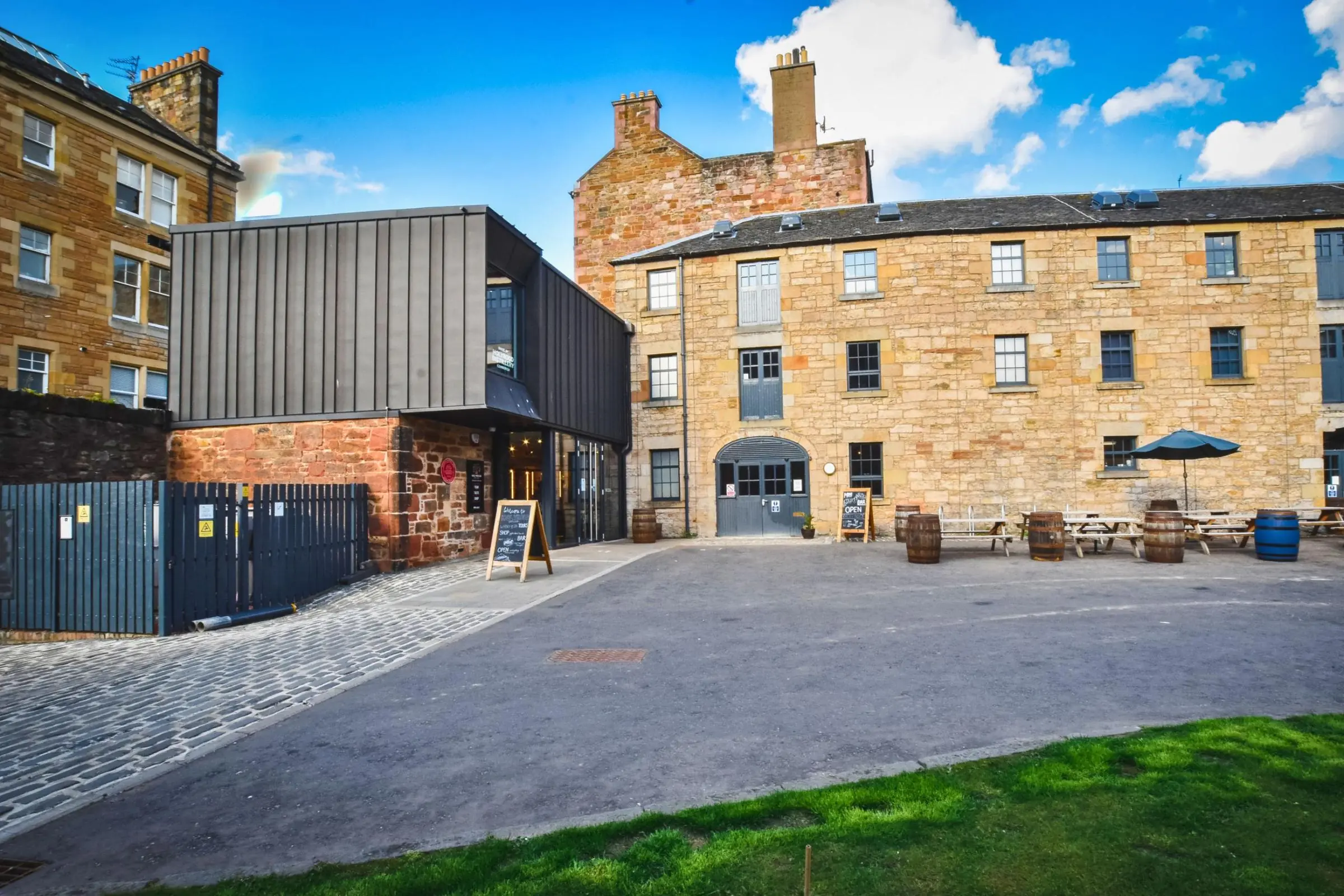 The exterior of Holyrood Distillery in Edinburgh