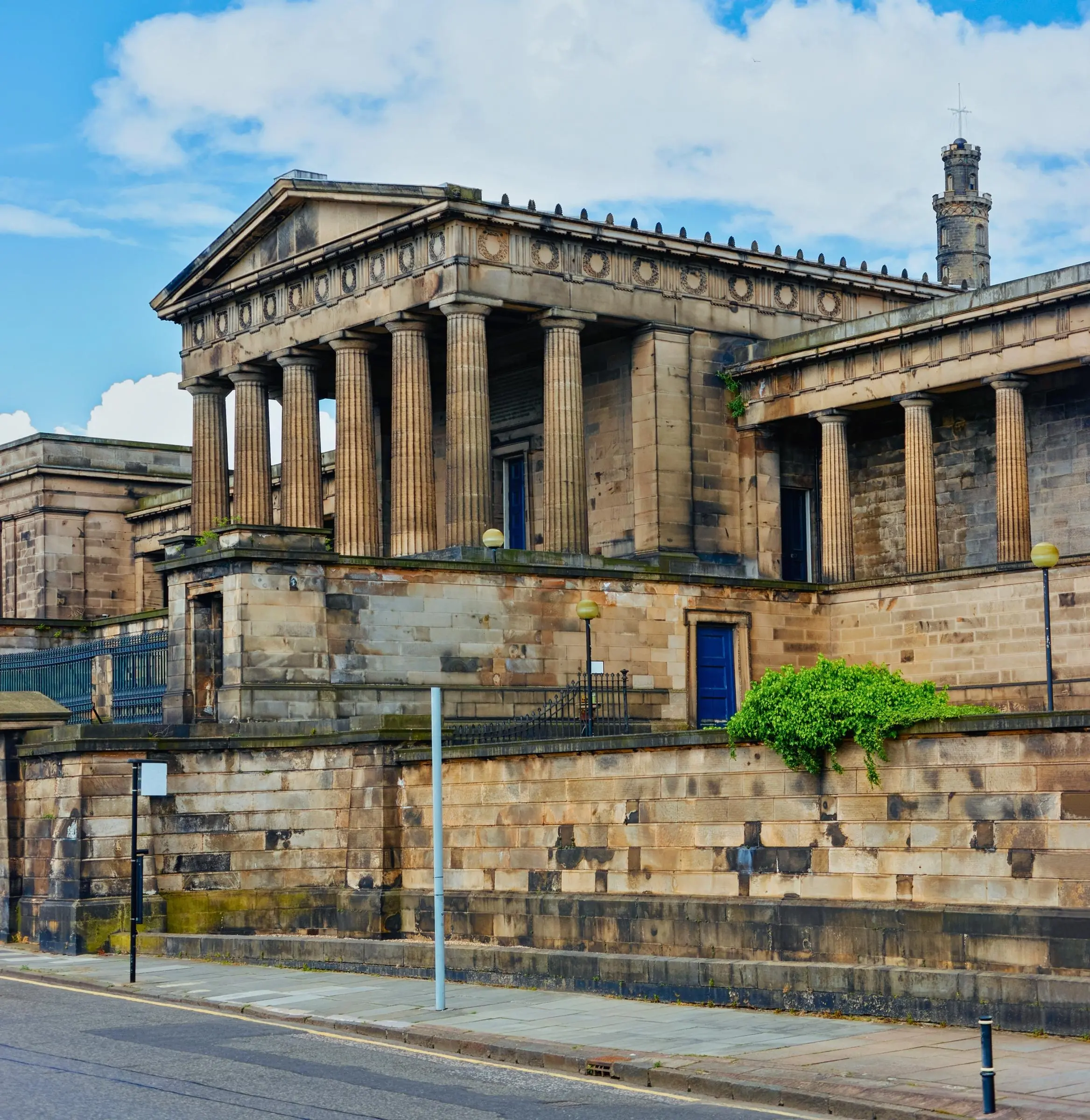 The historic facade of the Royal College of Surgeons in Edinburgh